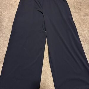 Talbots Wide Leg Navy Trousers